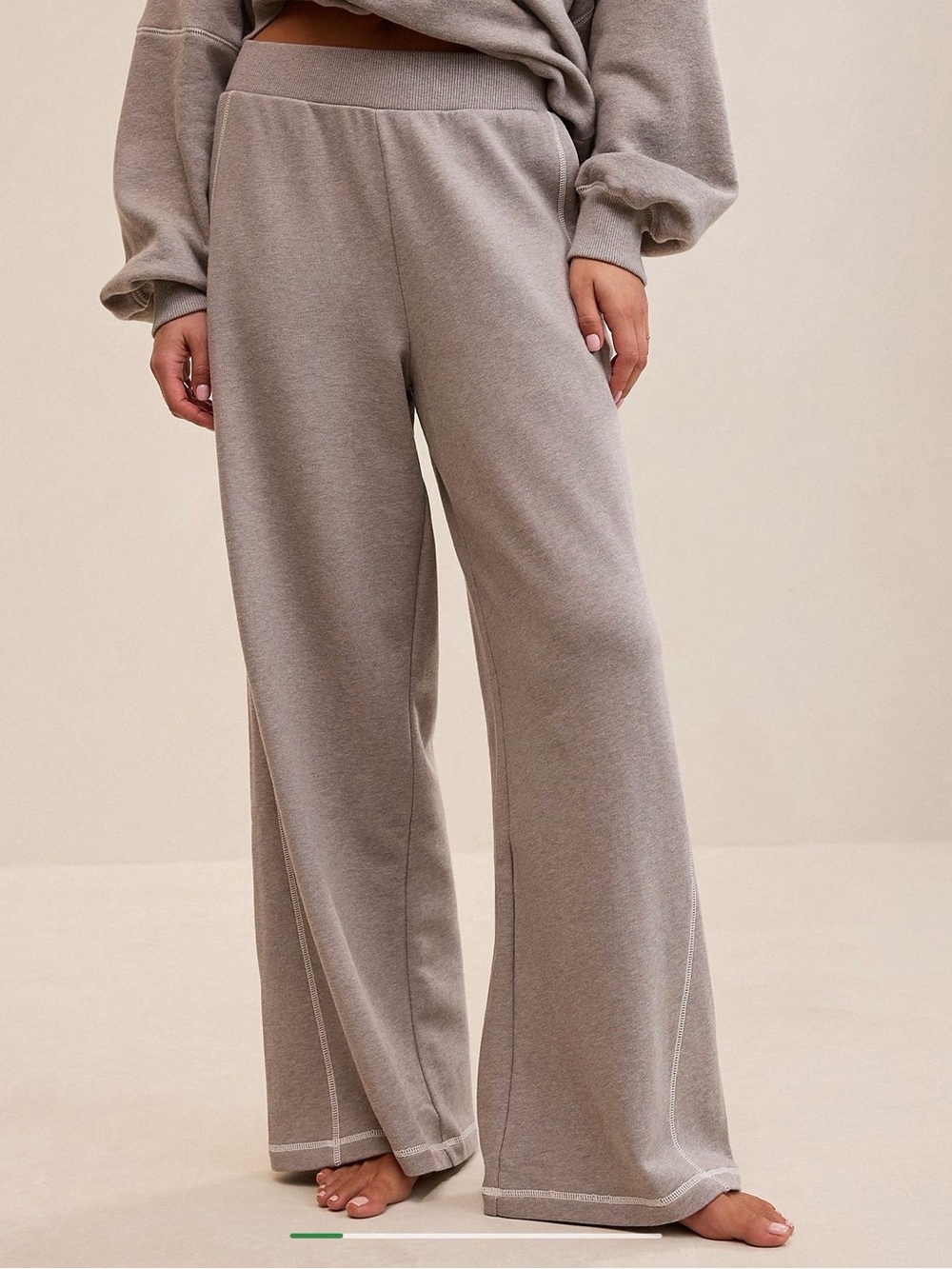 Aerie Go-to Taupe Trouser Sweatpants